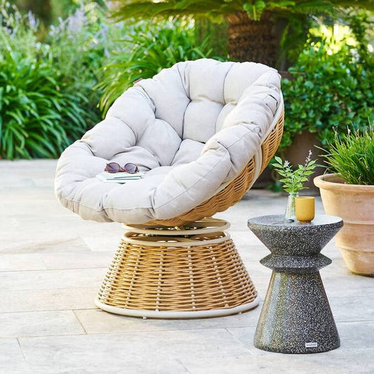 Sillón de jardín giratorio NYMELY Beige